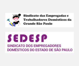 Logotipos do SEDESP e do sindicato das empregadas e trabalhadores domésticos